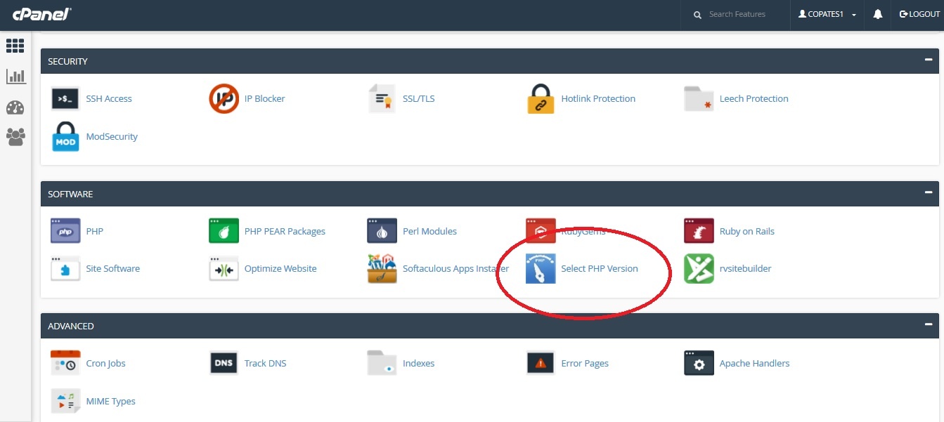 نسخه PHP هاست را به روز رسانی کنید