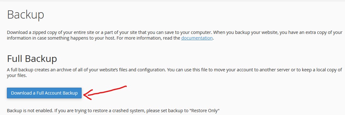 آموزش بک آپ گیری از سی پنل