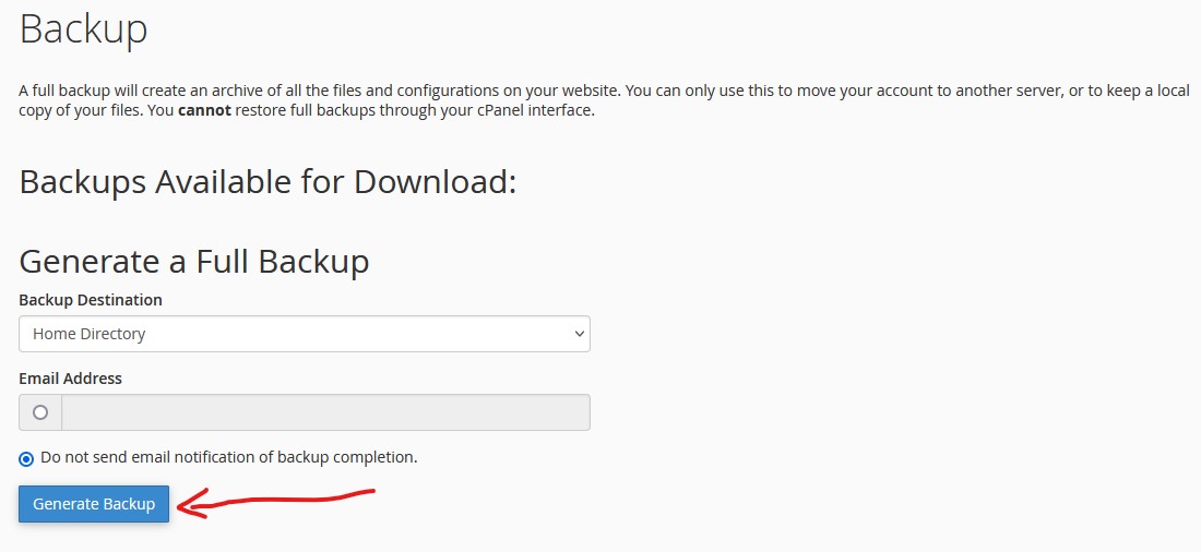آموزش بکاپ گیری از سی پنل