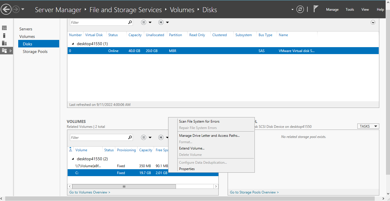 افزودن هارد در سرور مجازی ویندوز 2012 و 2019
