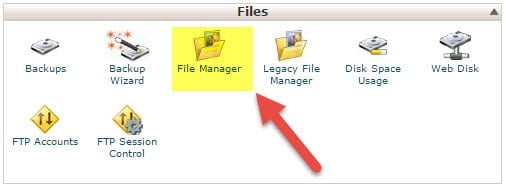 فایل منیجر در هاست سی پنل