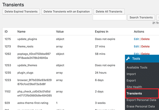 آموزش مدیریت و حذف Transient در وردپرس