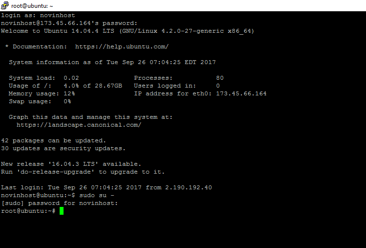 ایجاد یوزر روت در اوبونتو