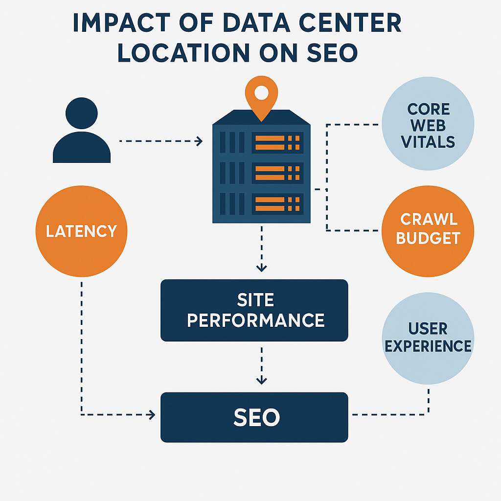تأثیر موقعیت دیتاسنتر بر سئو سایت