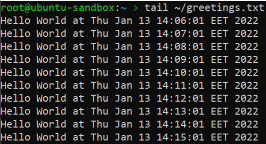 کران جاب در اوبونتو