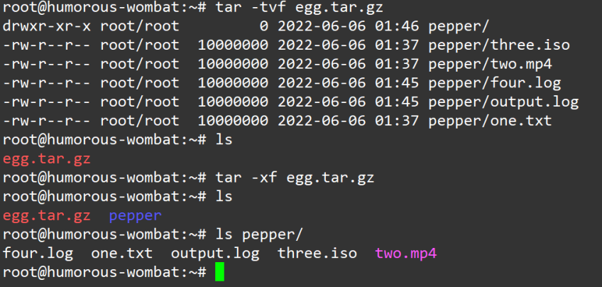 دستور tar لینوکس