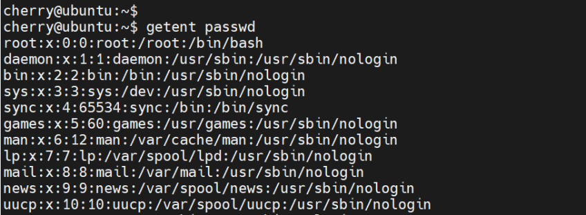 لیست کردن کاربران در لینوکس