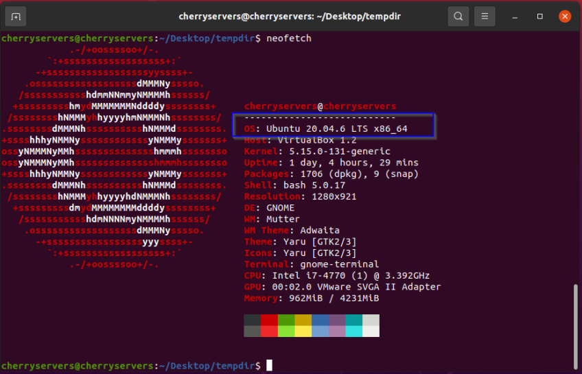 چک کردن نسخه ubuntu