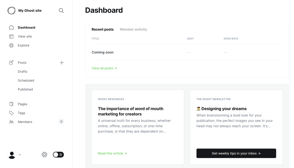آموزش نصب Ghost CMS در ubuntu