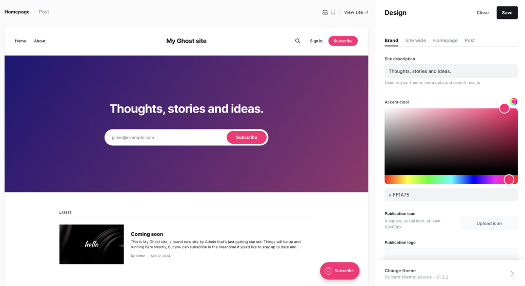 آموزش نصب Ghost CMS در ubuntu