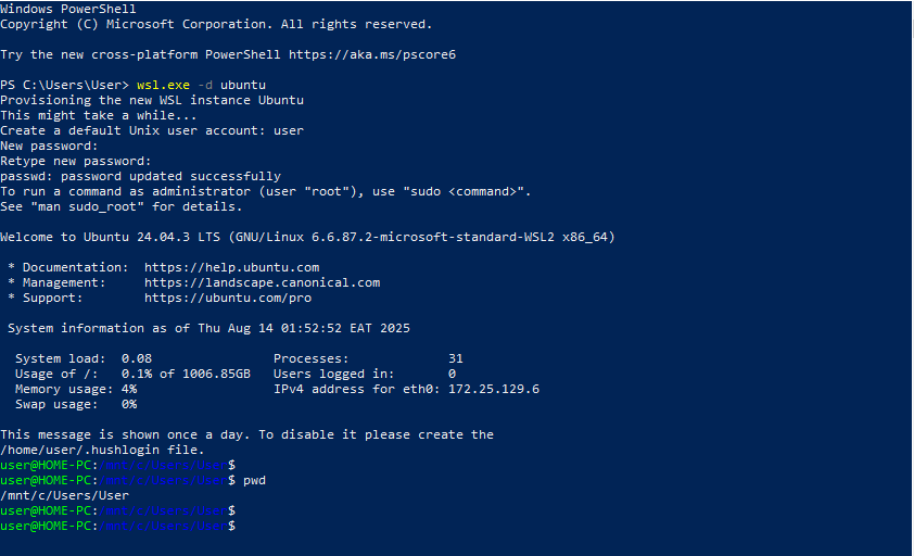 اجرای دستورات لینوکس در ویندوز