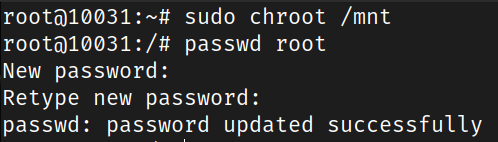 بازیابی رمز root