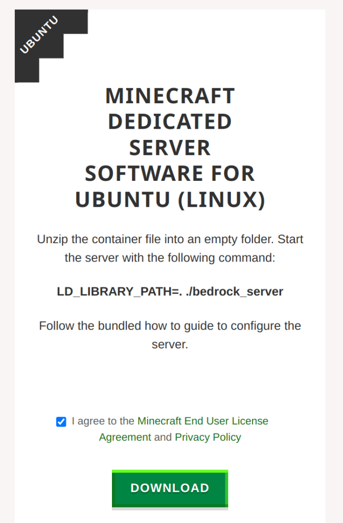 نصب ماینکرافت روی اوبونتو