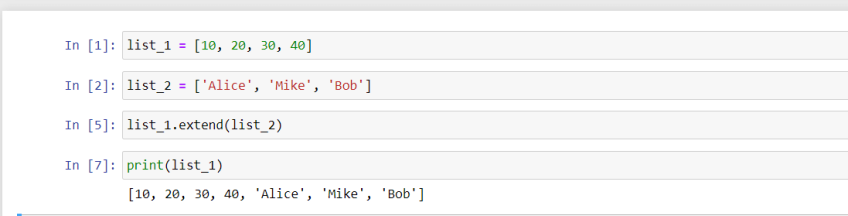 ترکیب دو لیست در پایتون